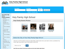 Tablet Screenshot of holyfamilyhighschoolalumni.org